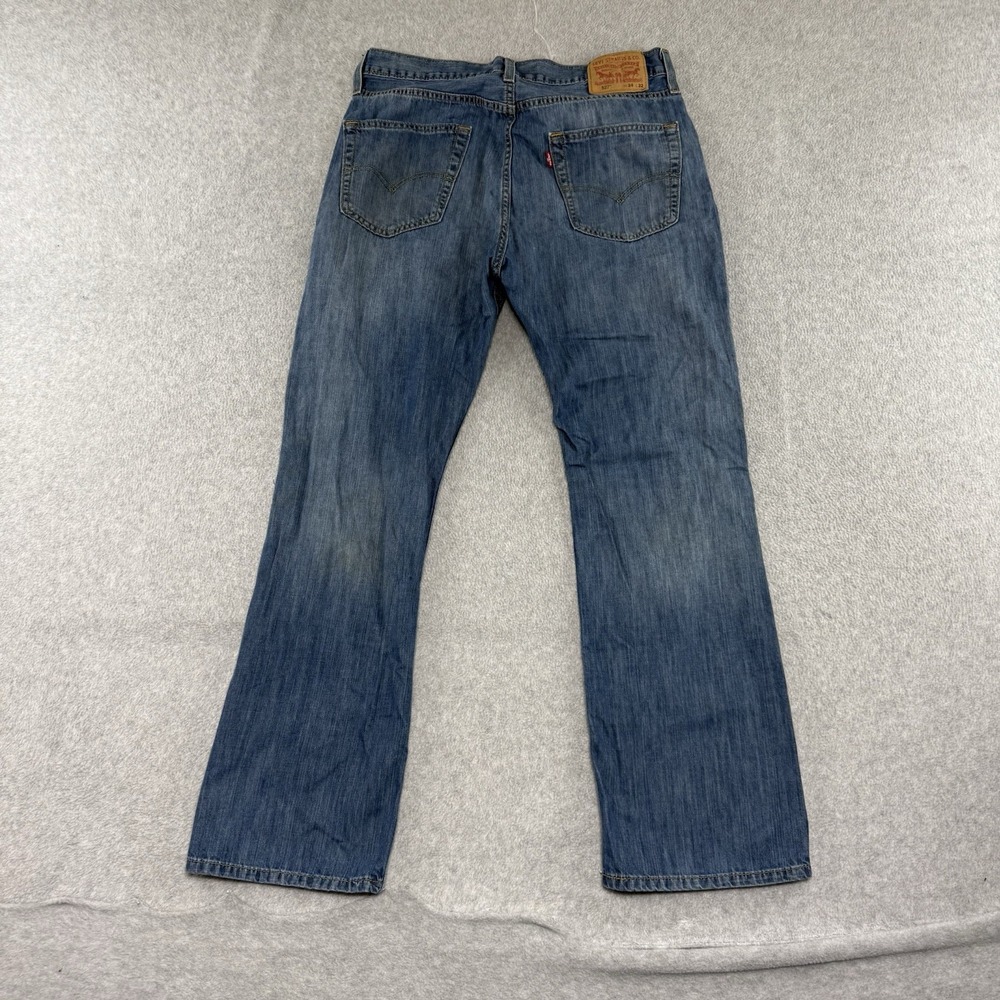 Levi's Jeans Mens 34x32 Blue 527 Bootcut Faded Grunge Cowboy Flare Western
